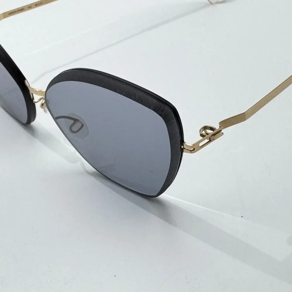 Mykita Sunglasses Studio 10.2 Col 342 Gold Cat Eye Butterfly Oversize Frame 62mm